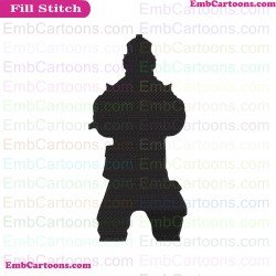 Fortnite Character Silhouette Embroidery Design 03