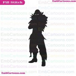 Fortnite Character Silhouette Embroidery Design 04