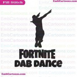 Fortnite Dab Dance Embroidery Design