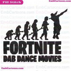 Fortnite Dab Dance Movies Svg Embroidery Design