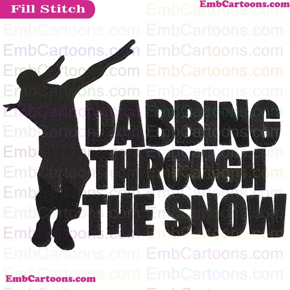 Fortnite Dabbing Applique Design, Fortnite Dabbing Embroidery Design, Dabbing Through Applique Design, Dabbing Through Embroidery Design, Through The Applique Design, Through The Embroidery Design, The Snow Applique Design, The Snow Embroidery Design, Sno