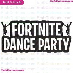 Fortnite Dance Party Svg Embroidery Design