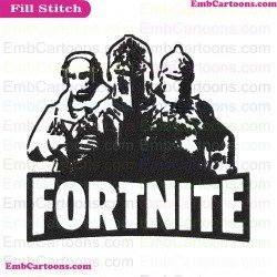 Fortnite Dark Knight Silhouette Embroidery Design 01