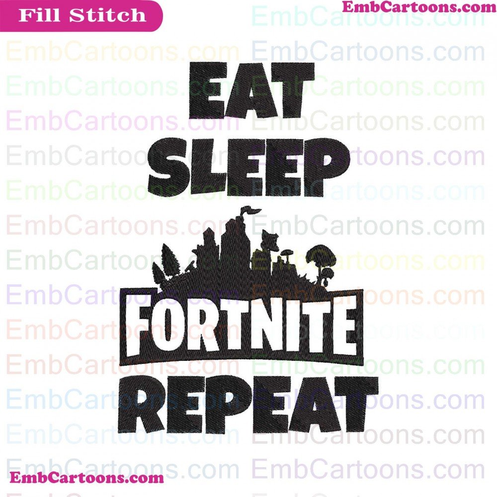 Fortnite Eat Applique Design, Fortnite Eat Embroidery Design, Eat Sleep Applique Design, Eat Sleep Embroidery Design, Sleep Fortnite Applique Design, Sleep Fortnite Embroidery Design, Fortnite Repeat Applique Design, Fortnite Repeat Embroidery Design, Rep