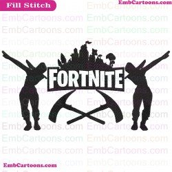 Fortnite Emotes And Logos Silhouette Embroidery Design 05