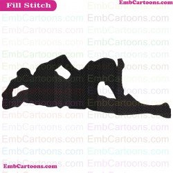 Fortnite Emotes Dance Moves Silhouette Embroidery Design 01