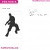 Fortnite Emotes Dance Moves Silhouette Embroidery Design 03