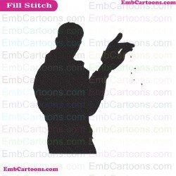 Fortnite Emotes Dance Moves Silhouette Embroidery Design 05