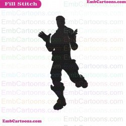 Fortnite Emotes Dance Moves Silhouette Embroidery Design 08