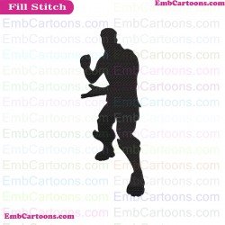 Fortnite Emotes Dance Moves Silhouette Embroidery Design 09