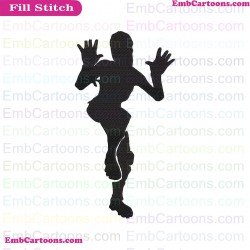 Fortnite Emotes Dance Moves Silhouette Embroidery Design 10