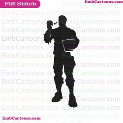 Fortnite Emotes Dance Moves Silhouette Embroidery Design 12