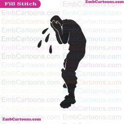 Fortnite Emotes Dance Moves Silhouette Embroidery Design 13