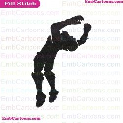 Fortnite Emotes Dance Moves Silhouette Embroidery Design 14
