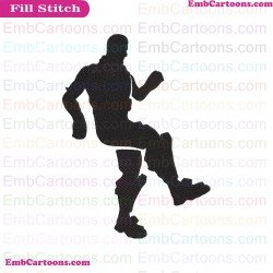 Fortnite Emotes Dance Moves Silhouette Embroidery Design 15