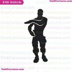 Fortnite Emotes Dance Moves Silhouette Embroidery Design 16