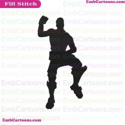 Fortnite Emotes Dance Moves Silhouette Embroidery Design 19
