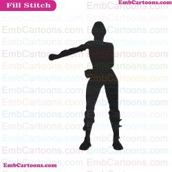 Fortnite Emotes Dance Moves Silhouette Embroidery Design 21