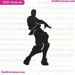 Fortnite Emotes Dance Moves Silhouette Embroidery Design 22