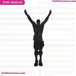 Fortnite Emotes Dance Moves Silhouette Embroidery Design 23