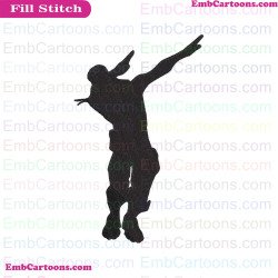 Fortnite Emotes Dance Moves Silhouette Embroidery Design 25