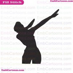 Fortnite Emotes Dance Moves Silhouette Embroidery Design 26