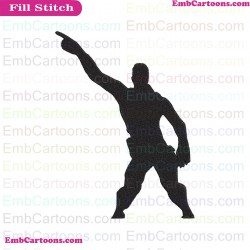 Fortnite Emotes Dance Moves Silhouette Embroidery Design 28