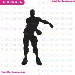 Fortnite Emotes Dance Moves Silhouette Embroidery Design 29