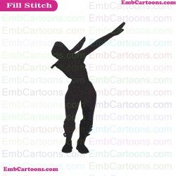 Fortnite Emotes Dance Moves Silhouette Embroidery Design 30