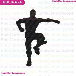Fortnite Emotes Dance Moves Silhouette Embroidery Design 31
