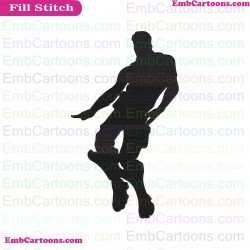 Fortnite Emotes Dance Moves Silhouette Embroidery Design 32