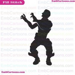 Fortnite Emotes Dance Moves Silhouette Embroidery Design 33