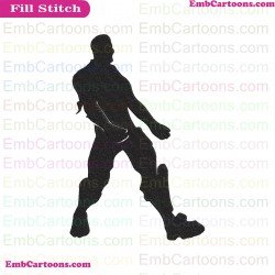 Fortnite Emotes Dance Moves Silhouette Embroidery Design 35