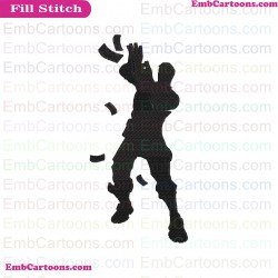 Fortnite Emotes Dance Moves Silhouette Embroidery Design 37