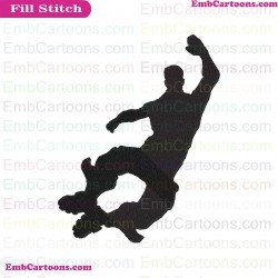 Fortnite Emotes Dance Moves Silhouette Embroidery Design 38