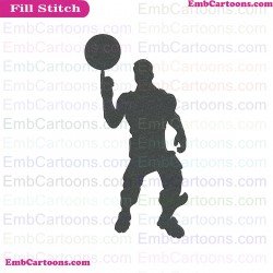 Fortnite Emotes Dance Moves Silhouette Embroidery Design 43