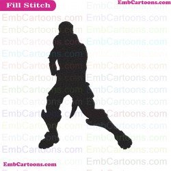 Fortnite Emotes Dance Moves Silhouette Embroidery Design 47