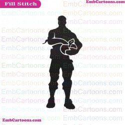 Fortnite Emotes Dance Moves Silhouette Embroidery Design 49