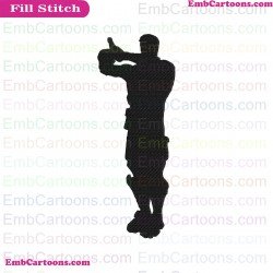 Fortnite Emotes Dance Moves Silhouette Embroidery Design 50