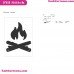 Fortnite Fire Silhouette Embroidery Design