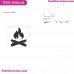 Fortnite Fire Silhouette Embroidery Design
