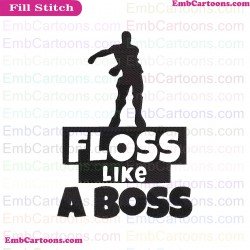 Fortnite Floss Like A Boss Svg Embroidery Design