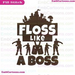 Fortnite Floss Like A Boss Svg Embroidery Design 2