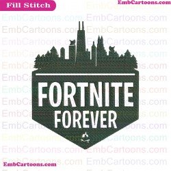 Fortnite Forever Fortnite Silhouette Embroidery Design 01