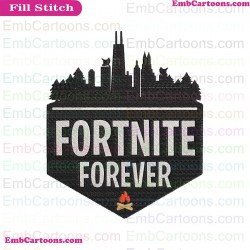 Fortnite Forever Fortnite Silhouette Embroidery Design 02