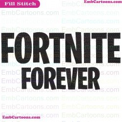 Fortnite Forever Fortnite Silhouette Embroidery Design 03