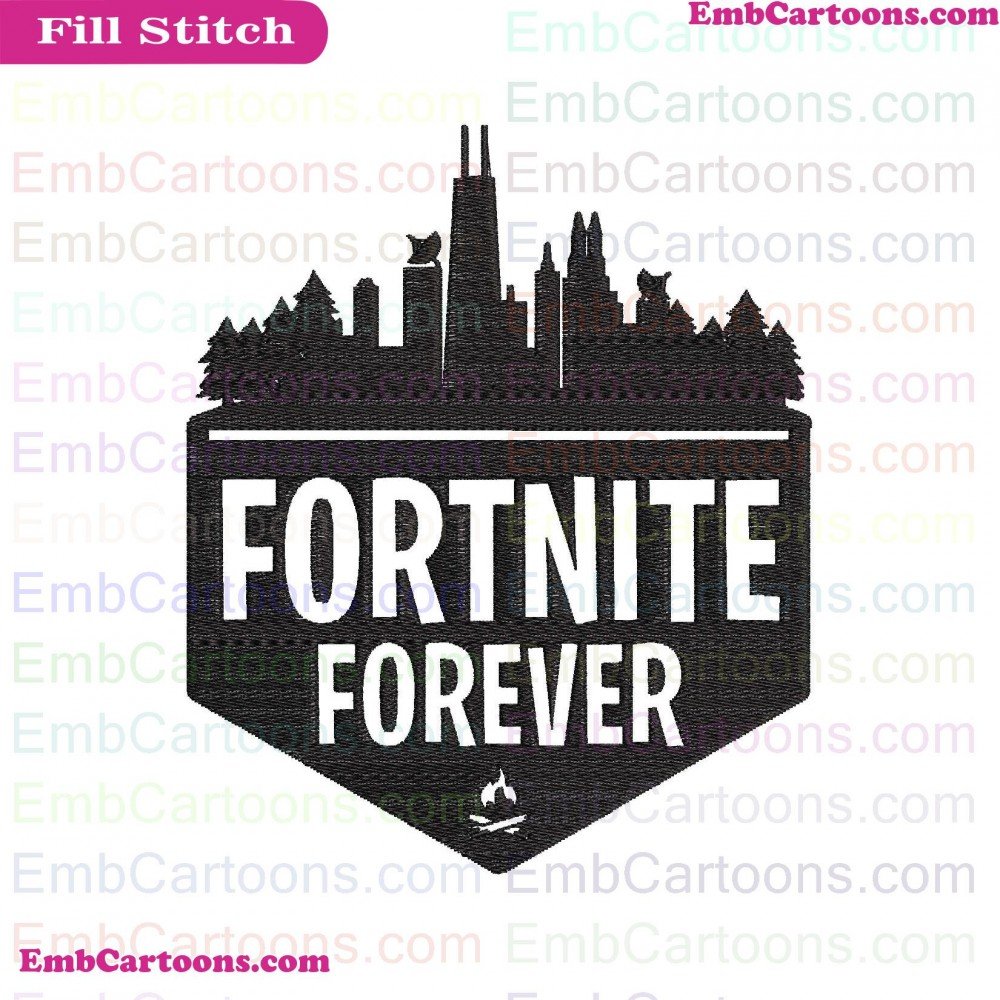 Fortnite Forever Applique Design, Fortnite Forever Embroidery Design, Forever Fortnite Applique Design, Forever Fortnite Embroidery Design, Fortnite Silhouette Applique Design, Fortnite Silhouette Embroidery Design, Fortnite Scarves, Fortnite Embroidery D