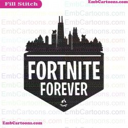 Fortnite Forever Fortnite Silhouette Embroidery Design 04