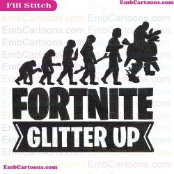 Fortnite Glitter Up Svg Embroidery Design