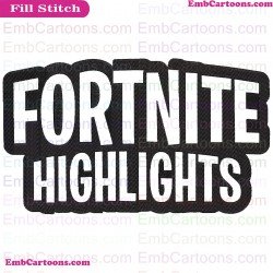 Fortnite Highlights Svg Embroidery Design